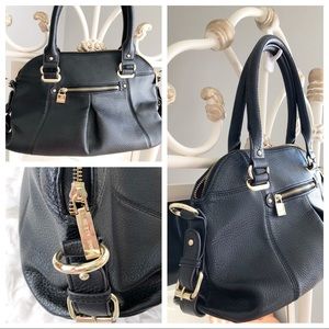 Anne Klein Black Faux Leather Handbag